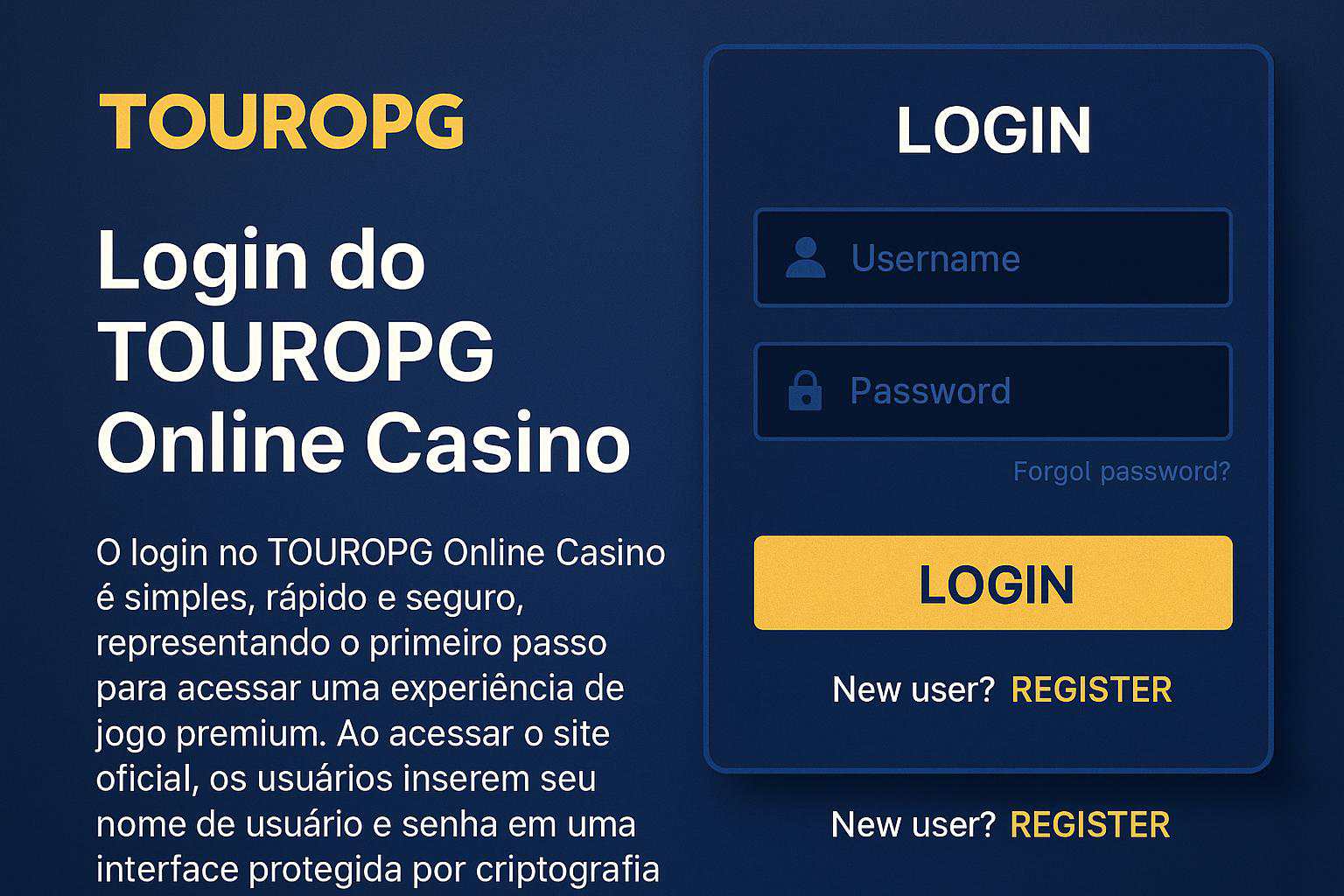 Registro na TOUROPG   Garante Acesso a uma Vasta Seleção de jogo